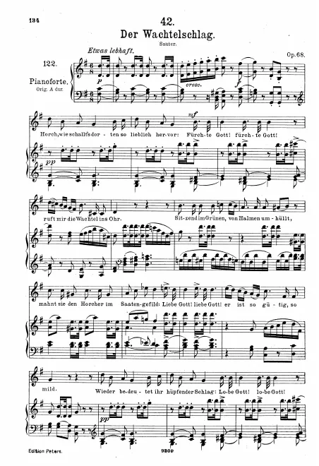 Complete Score (Medium Voice, transposed to )