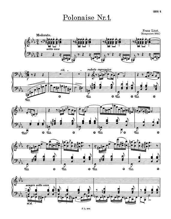 1. Polonaise mélancolique (S.223/1)