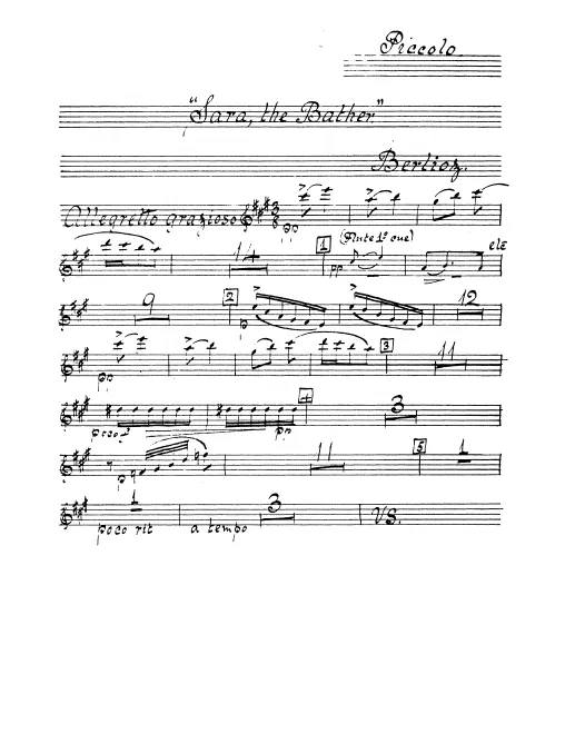 Piccolo, Flute 1, 2