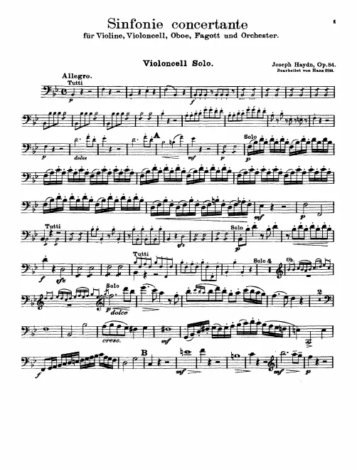 Cello solo