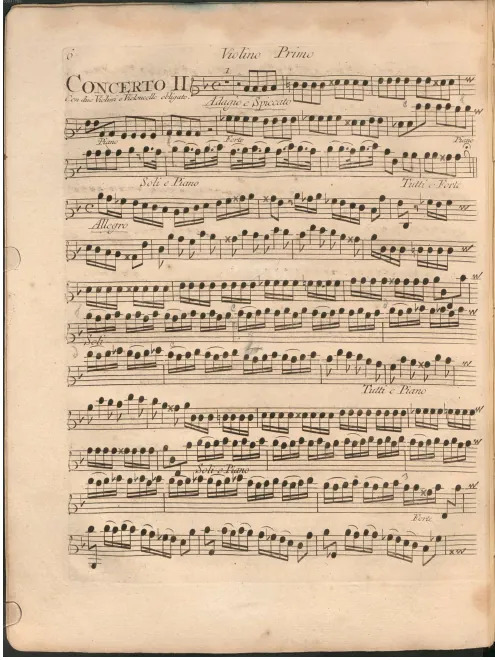 Violins I (solo and ripieno)