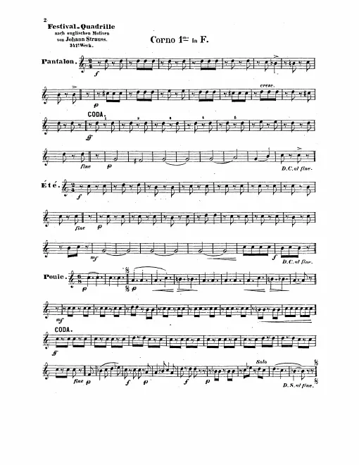 Horn 1, 2, 3, 4 (F)