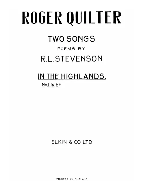 Complete Score (Low Voice, E♭ major)