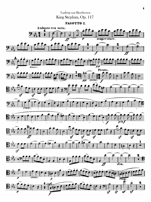Bassoon 1, 2, Contrabassoon