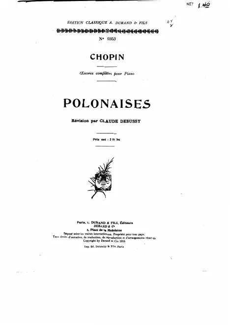 Polonaises (Opp.26, 40, 44, 53, 61, 71)