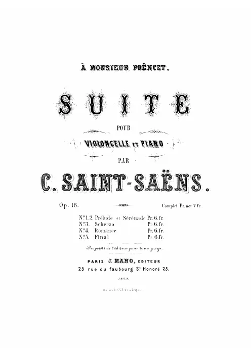 Complete Score and Cello Part (monochrome)