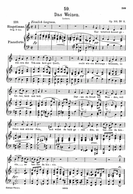 Complete Score (Medium Voice, transposed to )