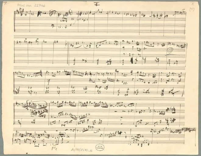 1. Folio I, earlier version of short score (BSB Mus.ms.22746)