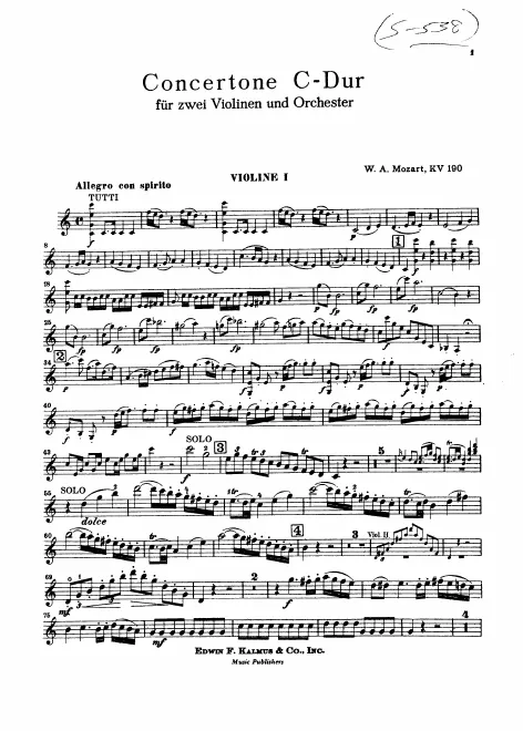 Violin 1 solo
