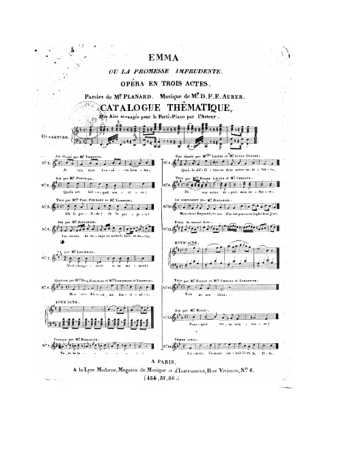No.5, Air: "Quel changement en un moment" (Act I, No.5)