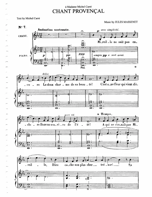 Complete score (E♭ major, medium voice and piano)