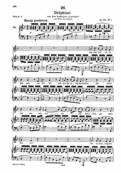 Complete Score (Medium Voice, transposed to )