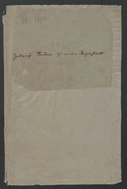 Incomplete Parts (Soprano, Tenor, Nos.3, 6: Trumpets/Timpani-Particell, Soprano)