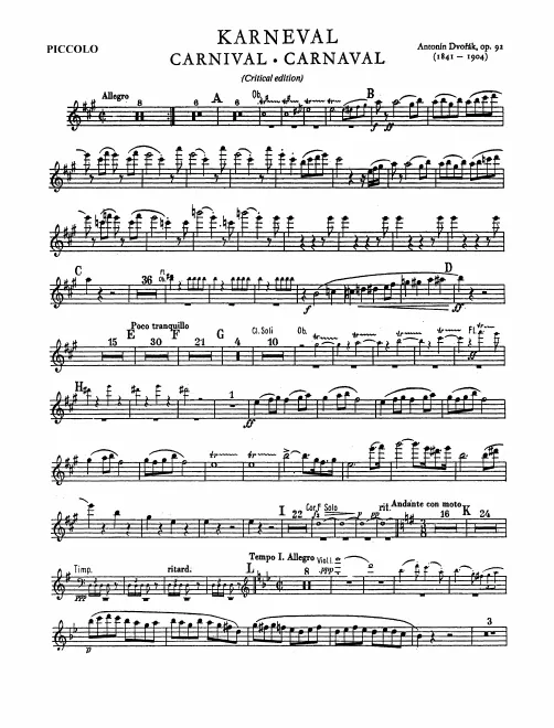 Piccolo, Flute 1, 2