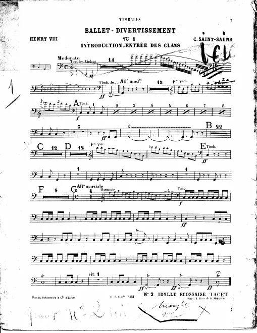 Timpani, Triangle/Tambourine, Bass Drum/Cymbal/Gong