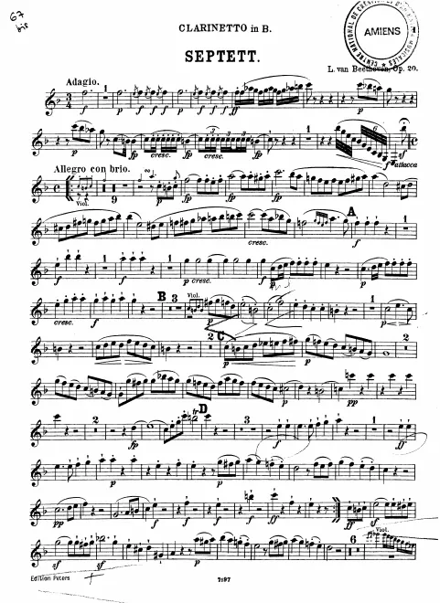 Clarinet (B) (smaller B&W images)