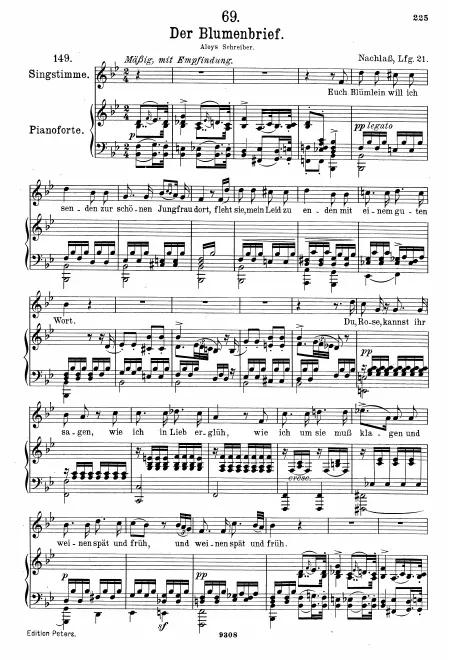 Complete Score (High voice, transposed to )
