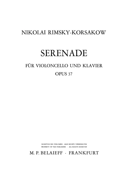 Piano Score and Cello Part