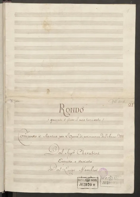 Rondo: Quanto è fiero il mio tormento