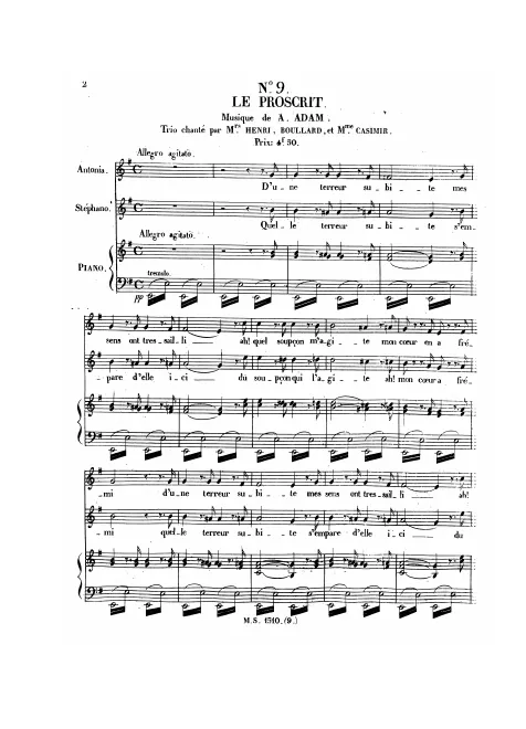 No.9, Trio: "Quelle terreur subite" (Antonia/Stéphano/Lorezzo)