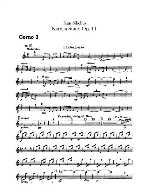 Horn 1, 2, 3, 4 (F, E)