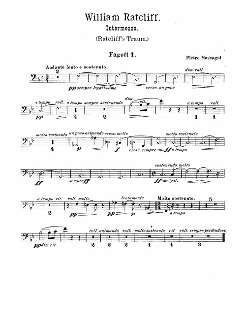 Bassoon 1, 2, Contrabassoon