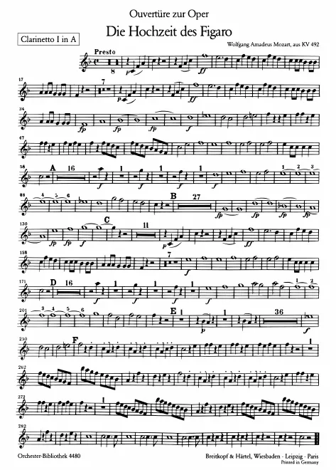 Clarinet 1, 2 (A, B♭ transposed)