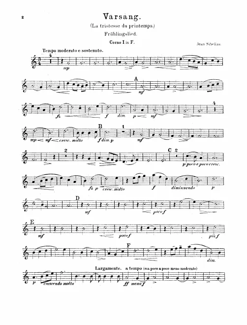 Horn 1, 2, 3, 4 (F)