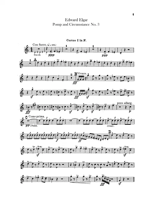 Horn 1, 2, 3, 4 (F)