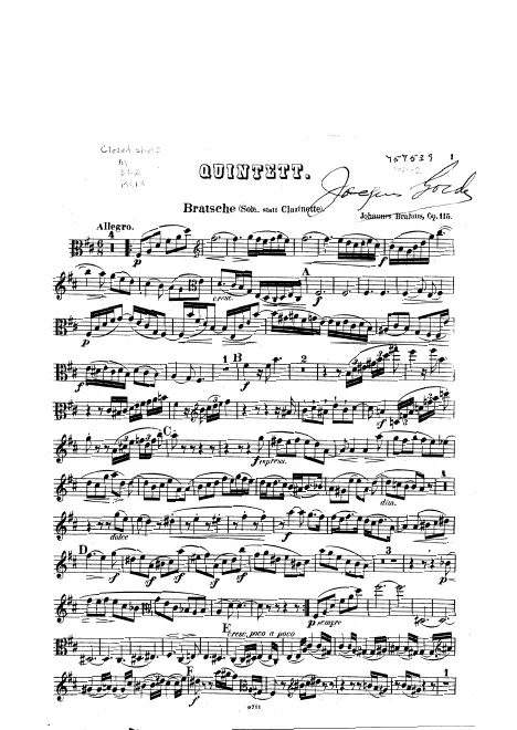 Solo Viola (alternative for clarinet)