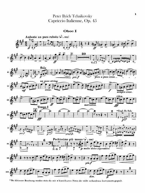 Oboe 1, 2, English Horn