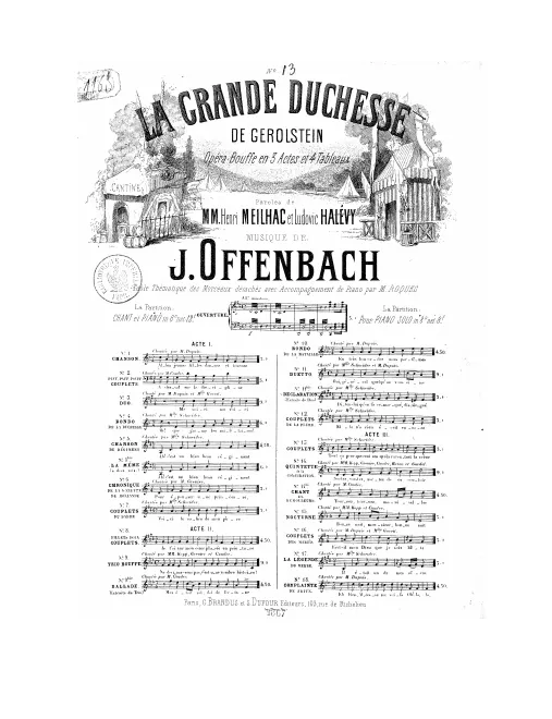 No.13, Couplets: "O grandes leçons du passé" (Act III, No.14)