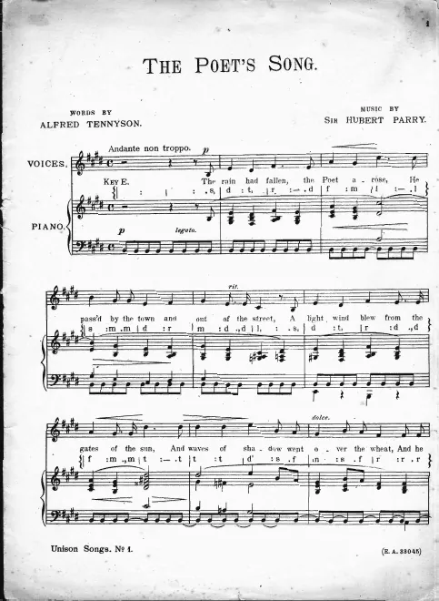 1. The Poet's Song