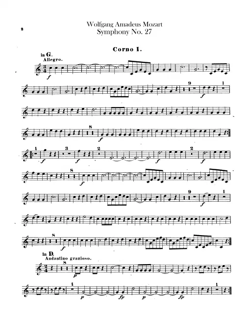 Horn 1, 2 (G/D)