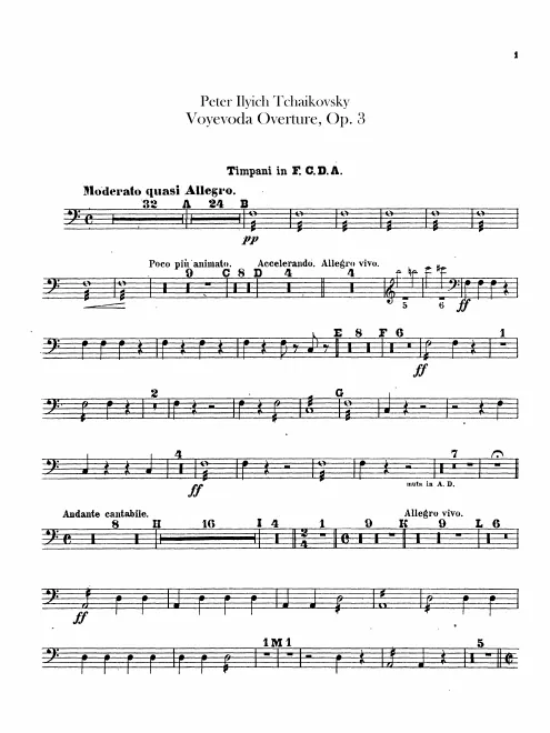 Timpani, Triangle, Bass Drum/Cymbals