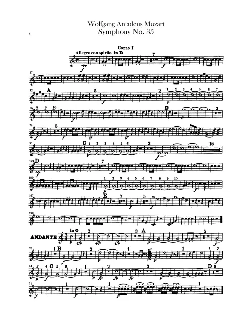 Horn 1, 2 (D, C)