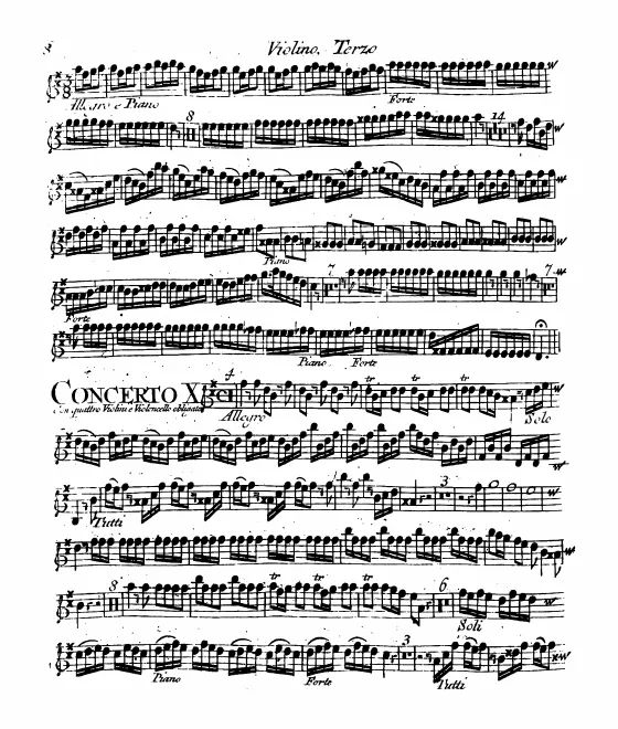 Violins III (solo and ripieno)