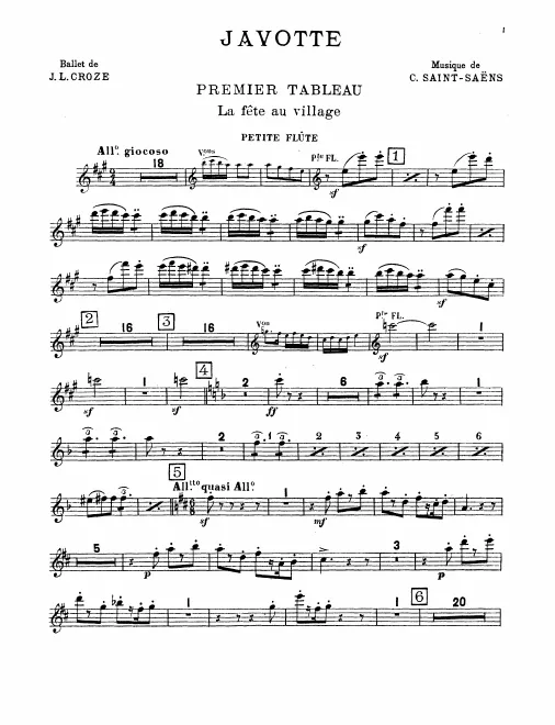 Piccolo, Flute 1/2