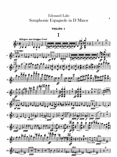 Violins I, II