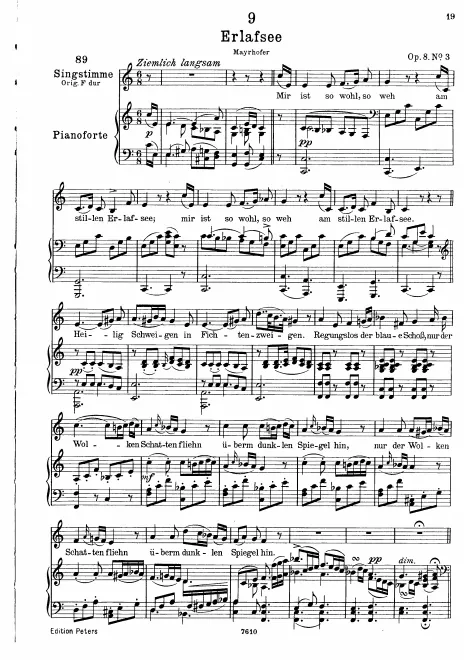 Complete Score (Low voice, transposed to )