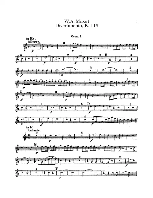 Horn 1, 2 (E, F)