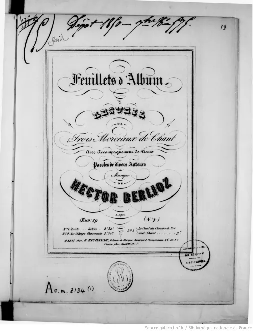 1. Zaïde: boléro, H 107B