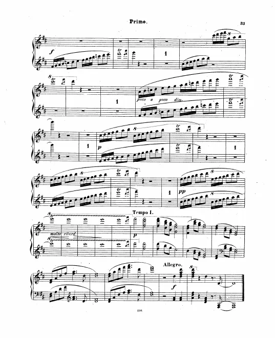 II. Allegro molto vivace III. Andante