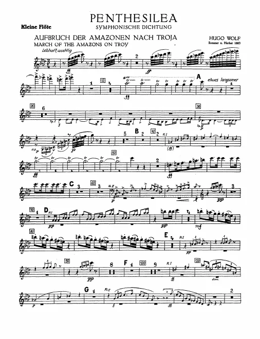 Piccolo, Flute 1, 2