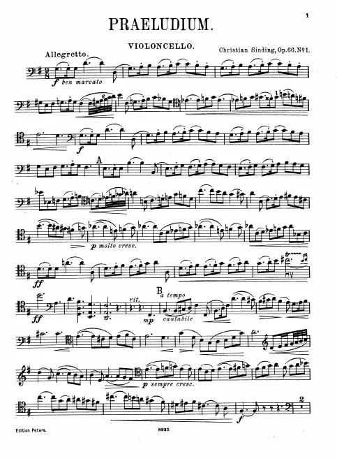 Nos.1 and 2. Cello Part