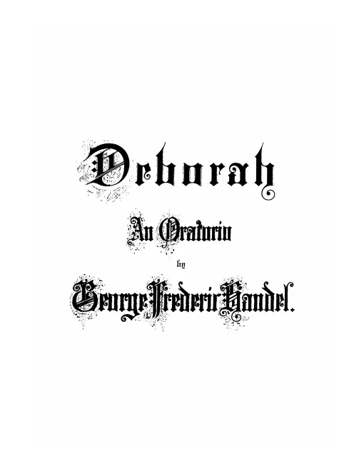 29. Debora: Oratorium (1869)