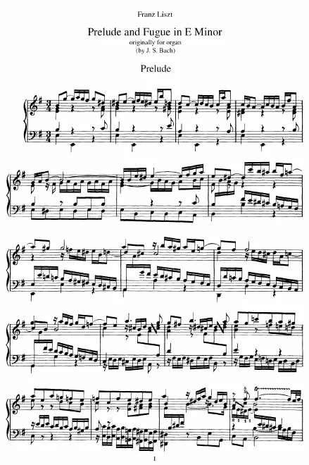 5. Prelude and Fugue in , BWV 548 (S.462/5)