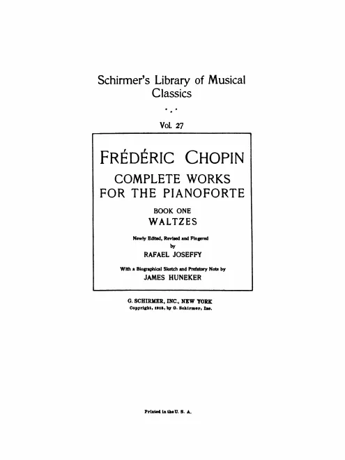 Book 1: Waltzes