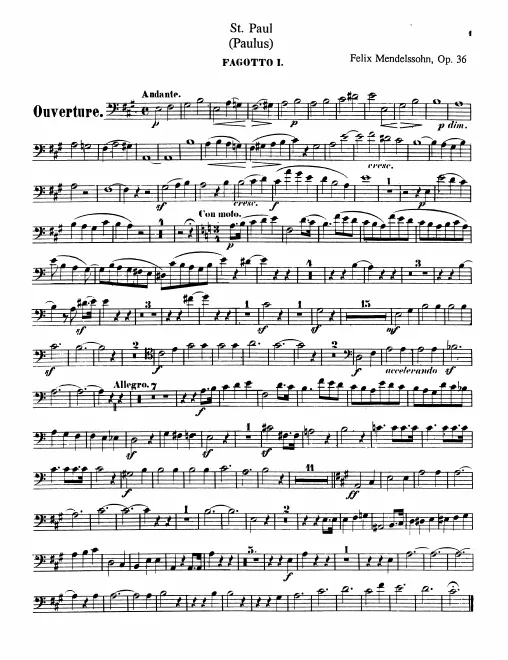 Bassoon 1, 2, Contrabassoon*