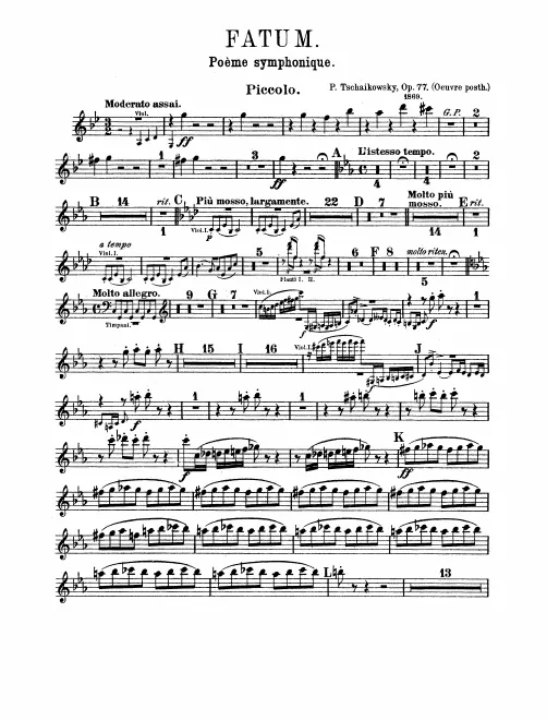 Piccolo, Flute 1, 2